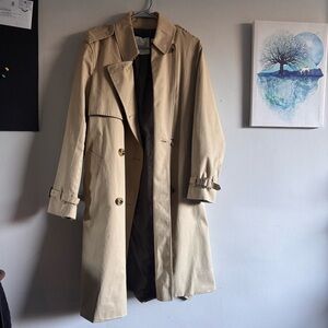 Mango Women’s 100%Cotton Trench Coat- Beige- Large